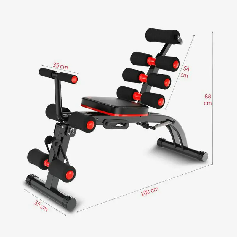 Banc Abdominaux Multifonction Dossier Réglable Élastiques Atris