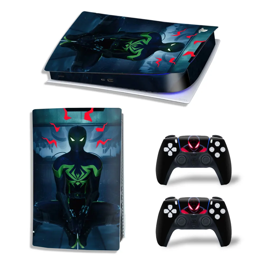 Marvel Iron Man PS5 Digital Edition Skin Sticker Decal Cover for PlayStation 5 Console and 2 Controllers PS5 Skin Sticker Vinyl 