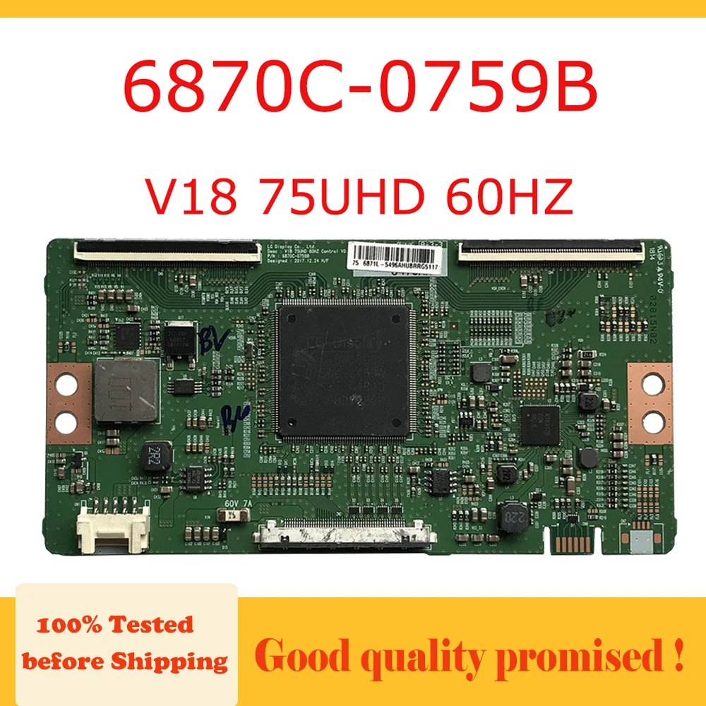 6870C-0759B V18 75UHD 60 Гц T-con плата 6870C tcom 0759B placa tv lg доска t con | Электроника