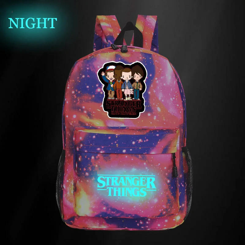 Странные Вещи рюкзак светящийся Galaxy Космический рюкзак для ноутбука школьные сумки для подростков мальчиков девочек повседневные дорожные рюкзаки