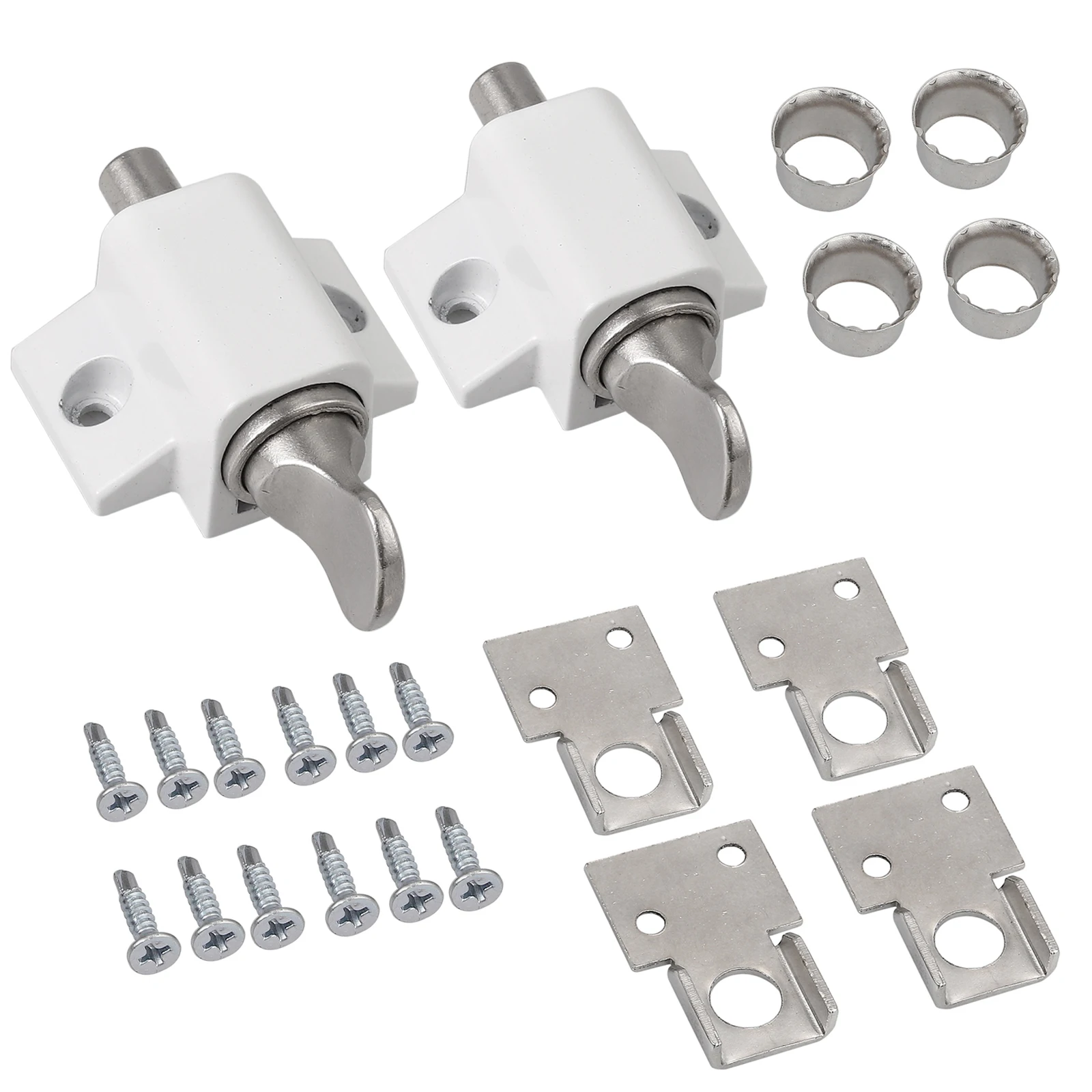 4X Sliding Patio Door Locks Catches Set Window Bolt Security Catch White Keys 4X Sliding Patio Door Locks Catches Set Window Bolt Security Catch White Keys