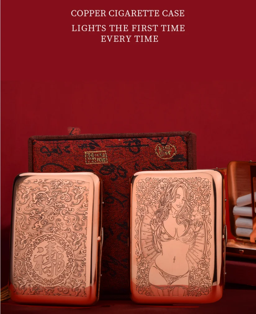 Momofuku Copper Cigarette Case 16 Sticks Double Sided