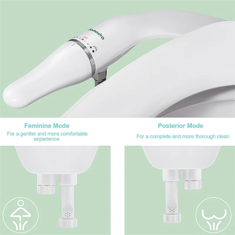 SAMODRA Bidet Attachment Ultra-Slim Toilet Seat Attachment With Brass Inlet Adjustable Water Pressure Self-cleaning Ass sprayer - Image 5