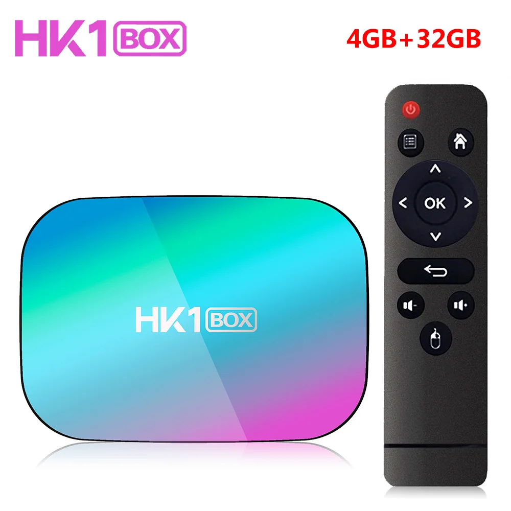 only 4GB32GB HK1 BOX HK1 коробка Amlogic S905X3 Smart Android 9,0 tv Box 4 ГБ ОЗУ 32 Гб 64 Гб 128 Гб ПЗУ 2,4 ГБ 5G wifi Bluetooth 4K UHD телеприставка vs H96 MAX - Цвет: only 4GB32GB HK1 BOX