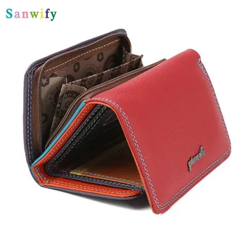 

New Geniune Leather Women's Wallet Women Purse Fashion Tri-folds Clutch Girls Coin Purse Card Holders Female Wallet