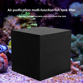 

Activated Carbon Filter Fish Tank 10x10cm Eco-Aquarium Charcoal Air Purify Cube for Household Bedroom Accessories