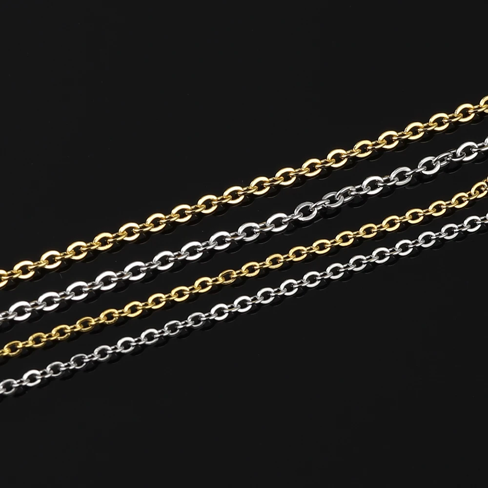 Semitree 5 метров 2 мм золото нержавеющая сталь звено цепи ожерелья для DIY ювелирных изделий фурнитура ручной работы ремесла аксессуары