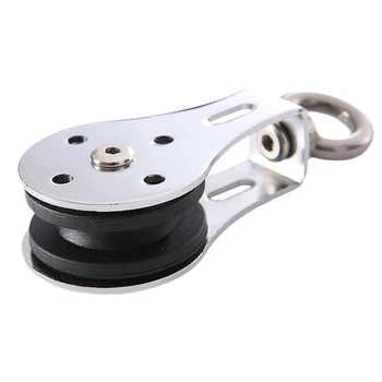 

300KG Stainless Steel Hanging Block Bearing Lifting Pulley Groove Fitness Traction Wheel Tools Gym Training Accessories Silent