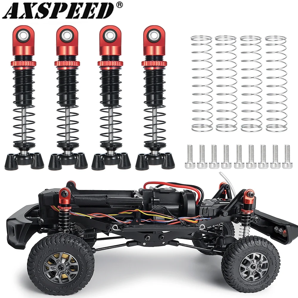 AXSPEED 4 шт. амортизатор из алюминиевого сплава пружинный Регулируемый масляный