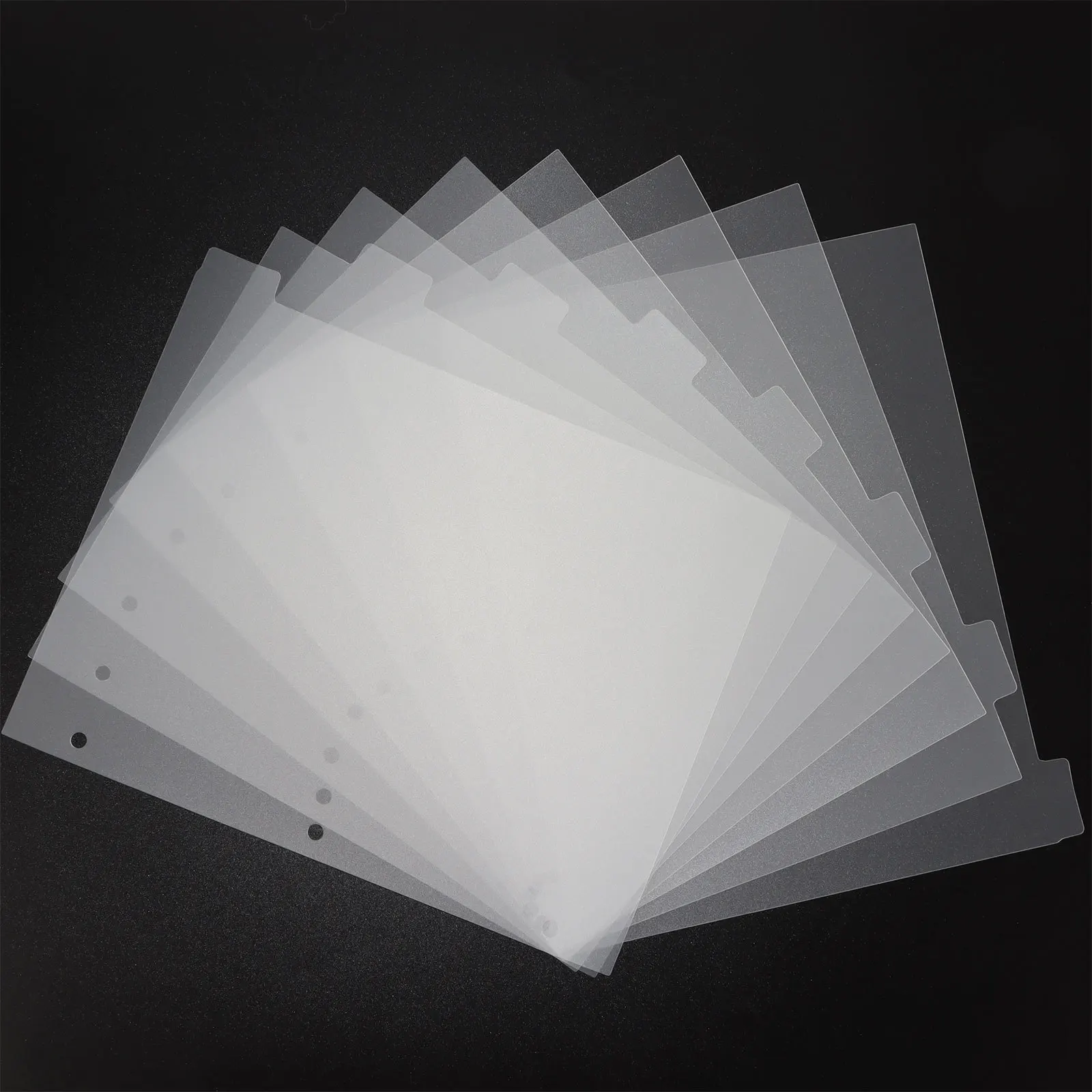 Sharkbang A4 3 Holes 8 Pages 228mmx279mm PVC Transparent Notebook Spiral Binder Index Separator Page Dividers Diary Book Sticker 2