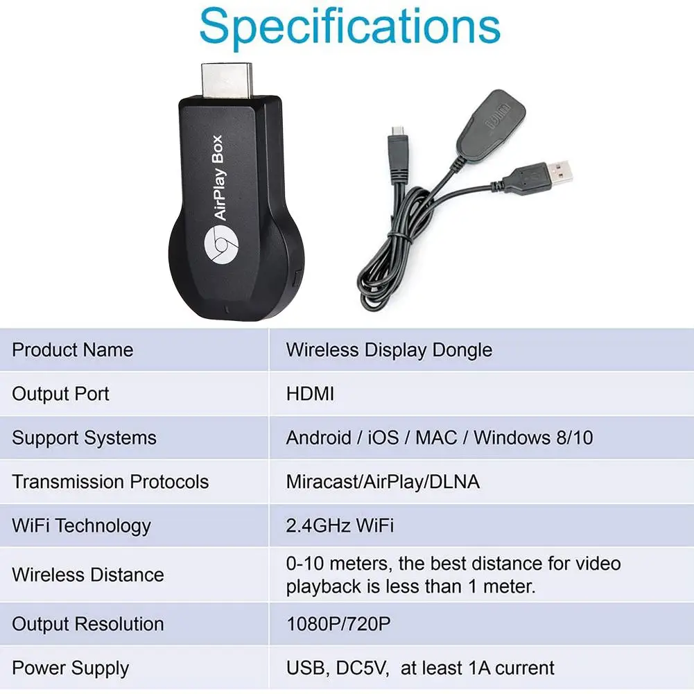 Anycast M9 Plus 2.4G Miracast DLNA AirPlay HDMI TV Stick Wifi Display Dongle Receiver Support Google - AliExpress