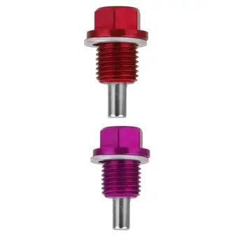 

Purple+Red M14X1.5 Anodized Magnetic Screw Engine Oil Pan Drain Bolt Plug