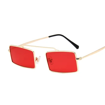 

OUTMIX Fashion 2020 Unisex Small Sunglasses Women Retro Red Sunglasses Metal Frame Square Sun Glasses for Men Punk Shades UV400