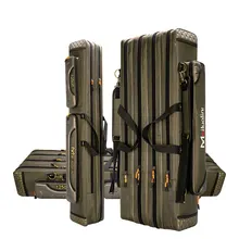 2/3/4 Слои 80/90/100/120/125 см Чемодан сумка Портативный Складная удочка для удочки рыболовные снасти сумка для хранения инструментов сумка Чехол рыбалка