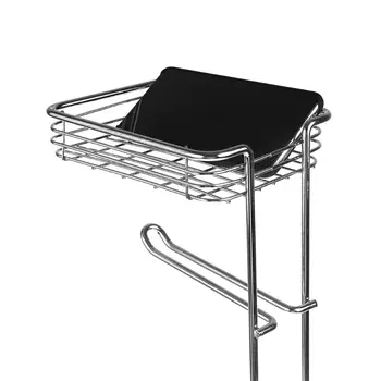 

Stainless Steel Roll Paper Holder Rack Toilet Tissue Towel Stand Storage Shelf