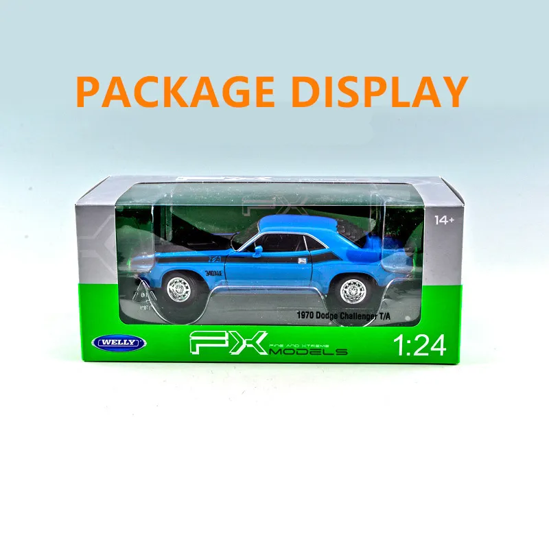 WELLY 1:24 Dodge Challenger модель автомобиля из сплава Модель автомобиля Моделирование Украшение автомобиля коллекция Подарочная игрушка Литье под давлением модель мальчика