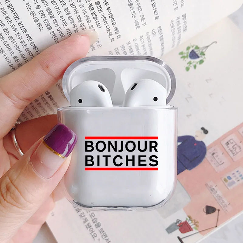 Bluetooth беспроводной чехол для наушников для Apple iPhone зарядный чехол для AirPods 2 1 мягкий прозрачный защитный чехол Аксессуары