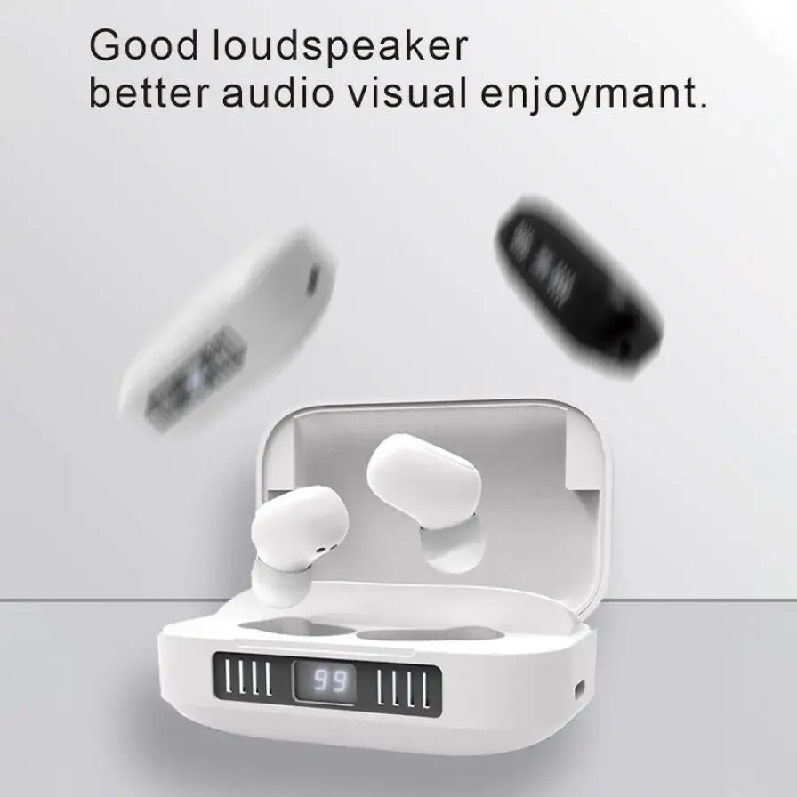T25 Wireless Bluetooth 5 0 2000 mAH Mini Sport Earphone Noise Reduction Bass Stereo Music Call Earbuds for Iphone Xiaomi Huawei