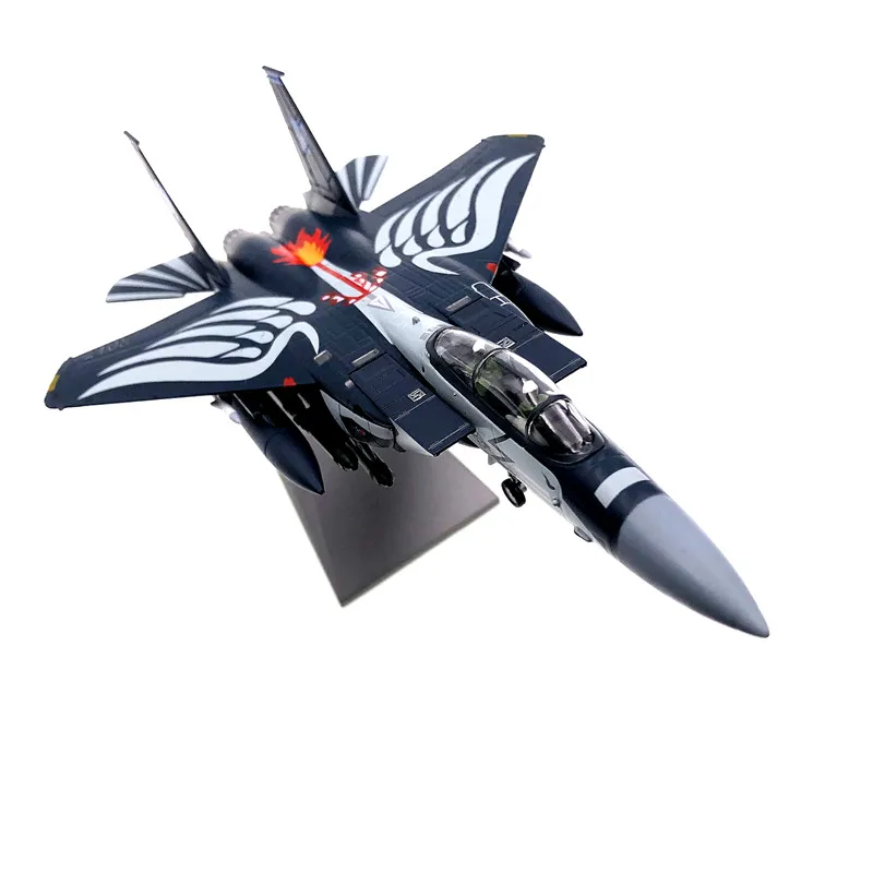 1/100 масштаб военный F-15E Strike Eagle Mudhen Fighter литой металлический самолет модель игрушки для коллекции подарков