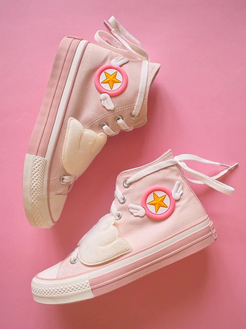 Cardcaptor Sakura Magic Girl KINOMOTO SAKURA Cosplay Shoes аниме розовые милые кроссовки с носками|Туфли| |