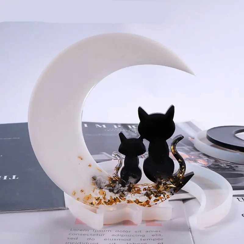 

Resin Crystal Epoxy Mold Animal Moon Casting Silicone Mould Crafts Making Tool