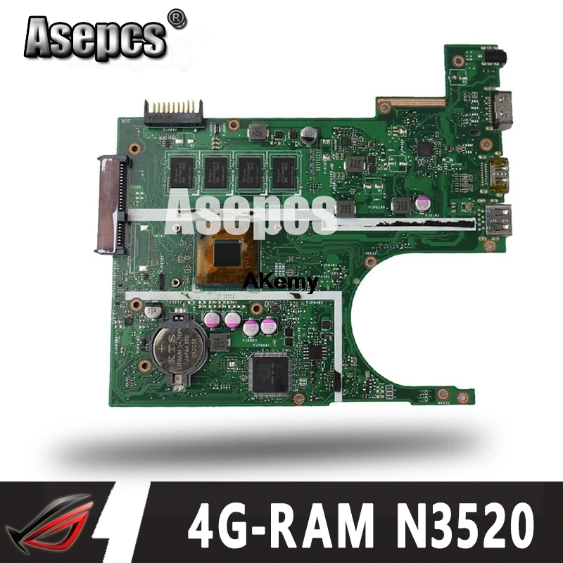Asepcs X200MA материнская плата для ноутбука ASUS F200MA тест оригинальная 4G RAM N3520/3530