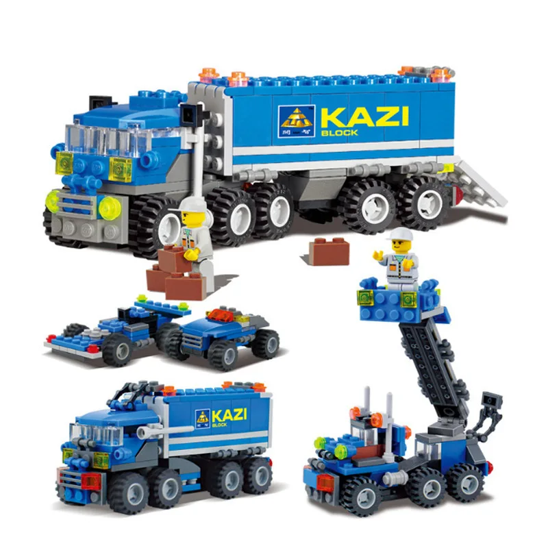 

163Pcs Transport Dumper Truck Model Building Block Toys KAZI 6409 Assemble Figure Educational Gift For Children Compatible Legoi