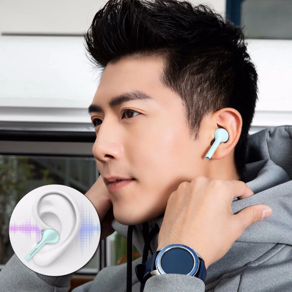 Оригинальные беспроводные наушники Honor Flypods Lite TWS Bluetooth Наушники Hi-Fi водонепроницаемые IP54 Tap control Handsfree W/Mic гарнитура