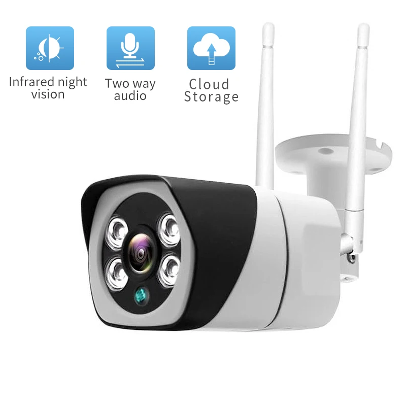 1080P wifi outdoor IP camera 720P waterproof 2.0MP wireless security camera metal two way audio TF card record P2P bullet