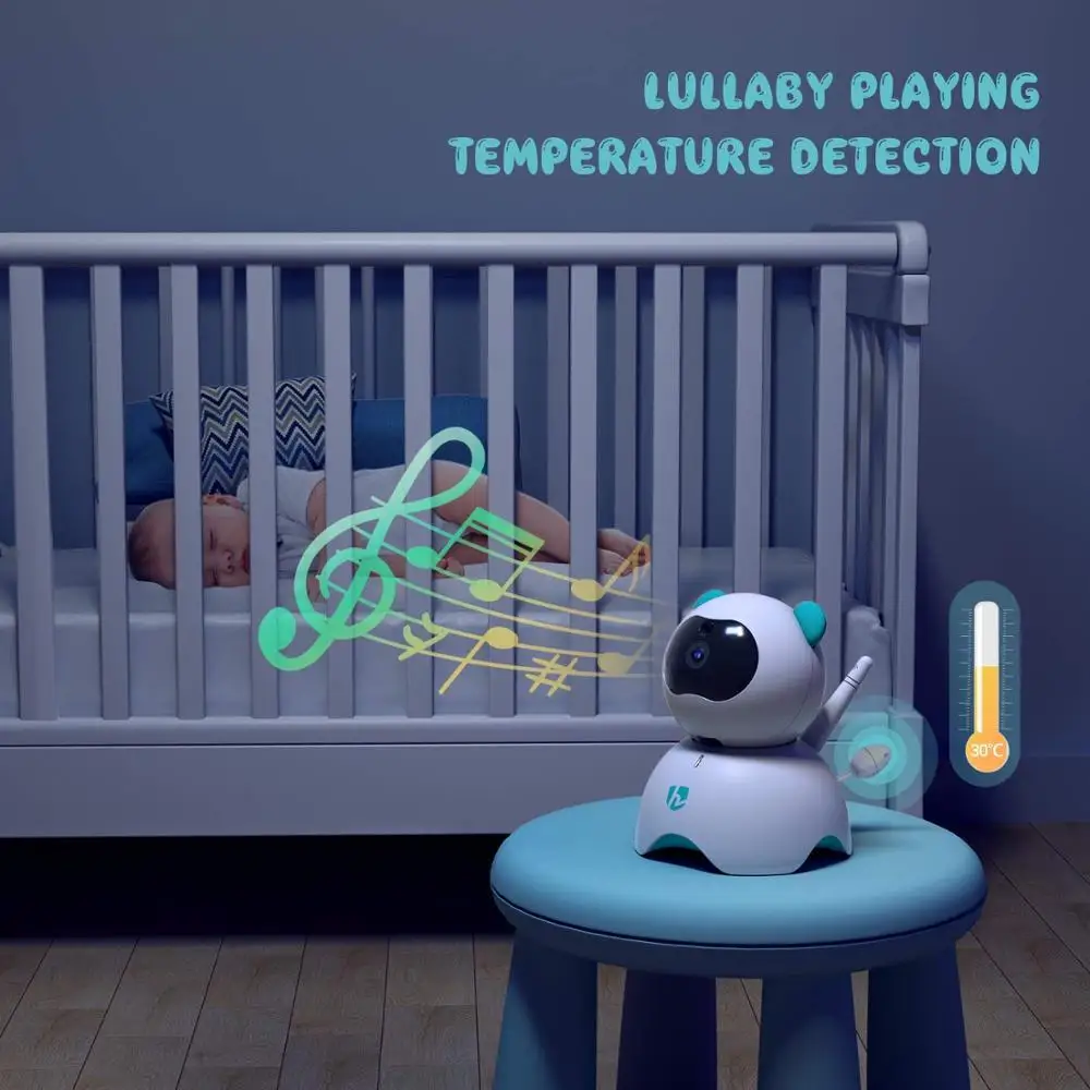 HeimVision HMA3CQ Extra Camera 720p HD PTZ Function Security Camera Night Vision Only Compatible with HMA36MQ Baby Monitor Cam