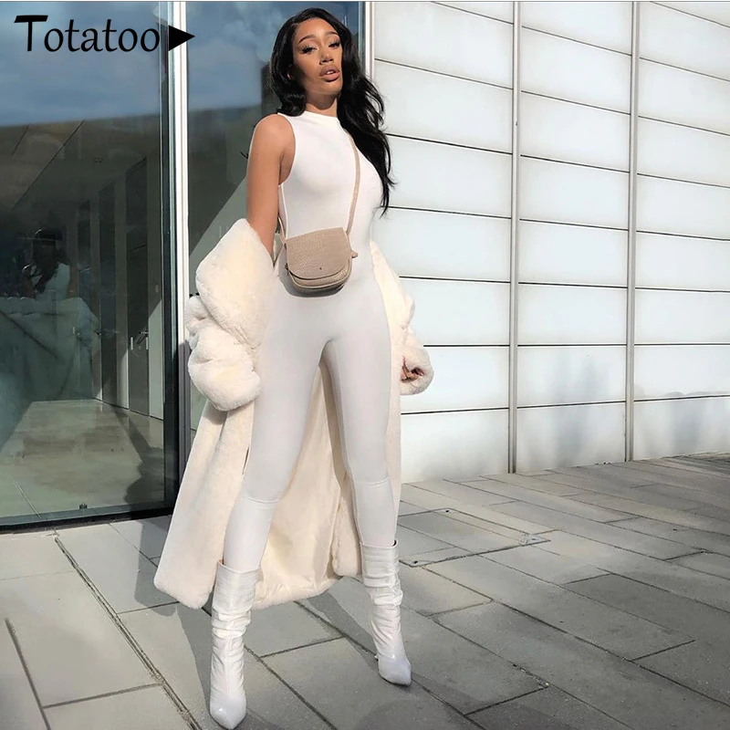 Totatoop Women Sporty Casual Summer Jumpsuit 2020 Sleeveless Skinny Outfit Active Wear Female Solid Rompers Fashion Jumpsuit Totatoop Women Sporty Casual Summer Jumpsuit 2020 Sleeveless Skinny Outfit Active Wear Female Solid Rompers Fashion Jumpsuit