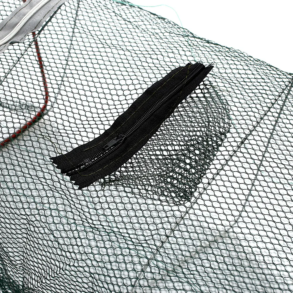 Складной Dip Net прочный практичный нейлон зеленый складной ажурный рыболовный катер рыболовные снасти портативный