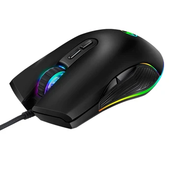 

Ergonomic Gaming Mouse with 4 Backlight Modes Up to 3200 DPI,RGB Wired USB Mouse with 7 Buttons for Laptop PC Computer Games & W