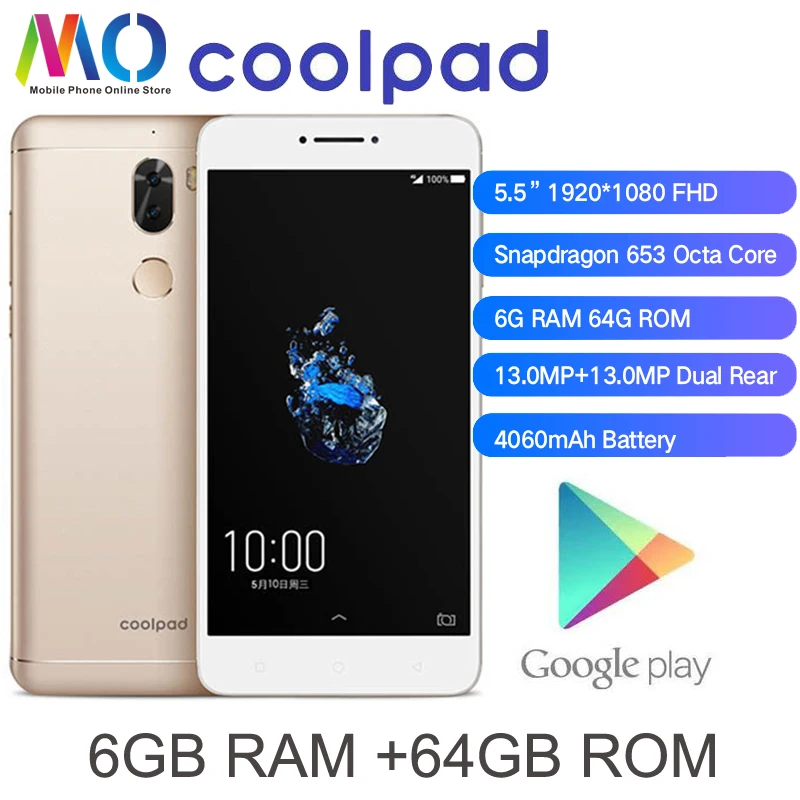 Coolpad Cool Play 6 смартфон с 5 5-дюймовым дисплеем восьмиядерным процессором ОЗУ ГБ ПЗУ 64