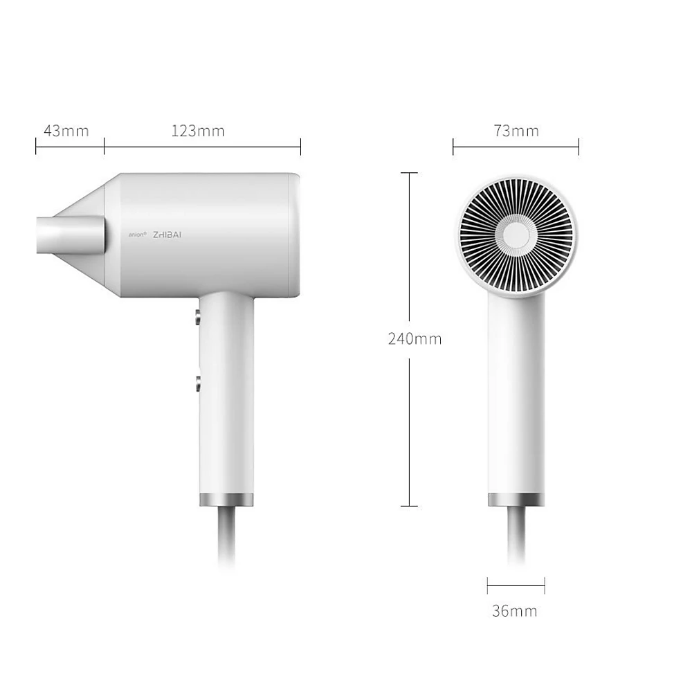 Xiao mi jia Zhibai фен для волос анион HL3 Быстросохнущий 220 В 1800 Вт 2 скорости температуры mi фен для дома путешествия портативный