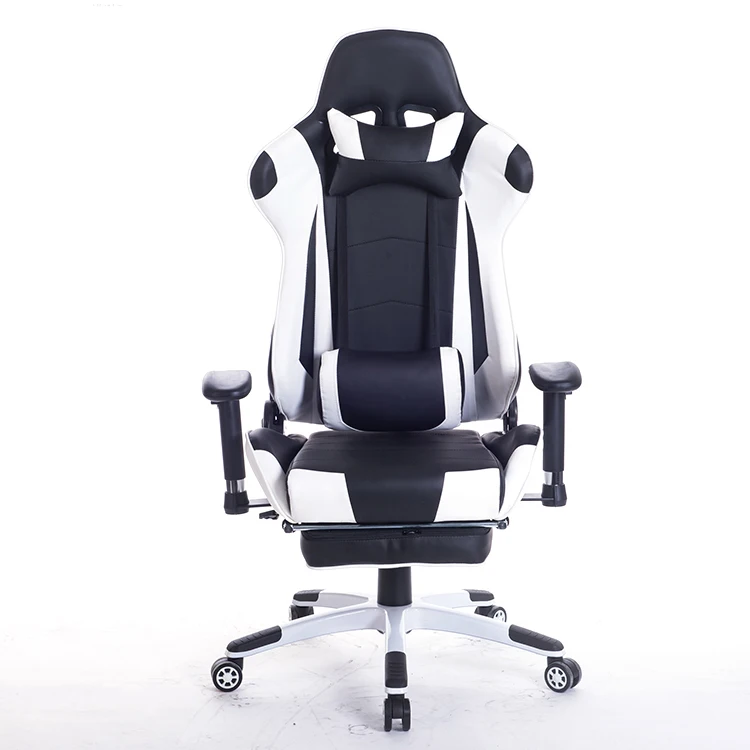 

Racing EU Reclining Massage Chair Comfortable Computer Office Chair 360 Degree Revolving Gaming Recliner Armchair With Footrest