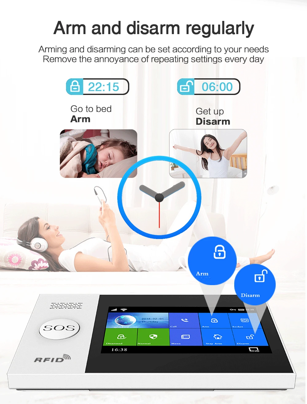 anti lost alarm YUPA 4.3inch Full Touch Screen 433MHz Wireless WIFI GSM Home Burglar Security Alarm System With Motion Sensor Detector security system keypad