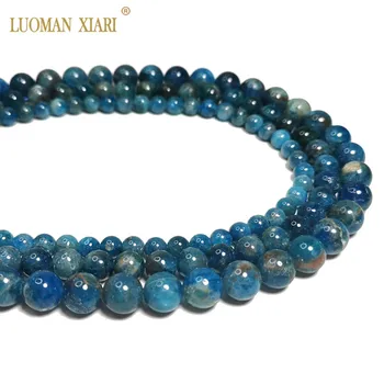 

Wholesale AA 100% Natural Apatite Round Natural Stone Beads For jewelry Making DIY Bracelet Necklace 6/8/10 MM
