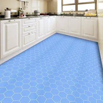 

Waterproof Wall Floor Sticker PVC Self-adhesive Wallpaper Thicken Bathroom wallpaper sticker House Decoration 3d Decal papier