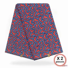 Африканская ткань с восковым принтом, хлопковая ткань для шитья, Анкара, африканская ткань, 12 ярдов, Нигерия, Гана, свадебная одежда, платье 91738