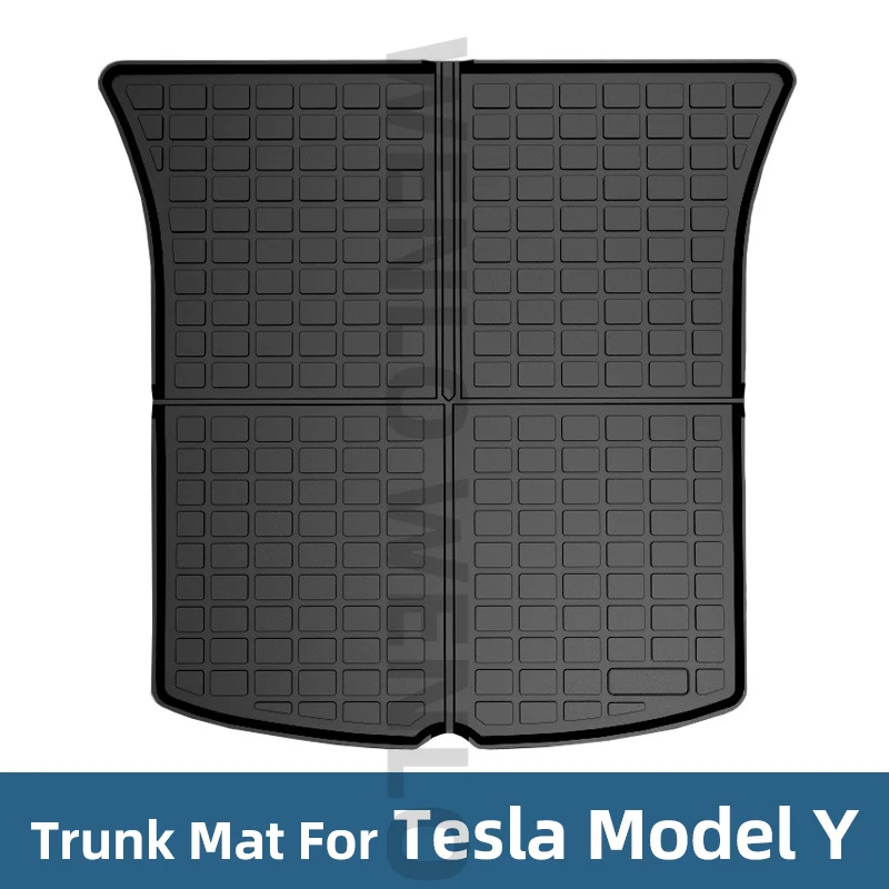 

Car Trunk Mats For Tesla Model Y 2020 Front Rear Cargo Liner Rear Cargo Tray Trunk Floor Protective Mat