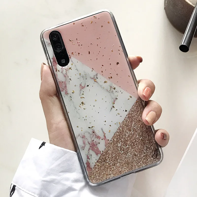 Мраморный чехол для samsung Galaxy S10 Plus S10e S9 Note 9 A9 A7, мягкий силиконовый чехол из ТПУ с кольцом и подставкой для iphone 7