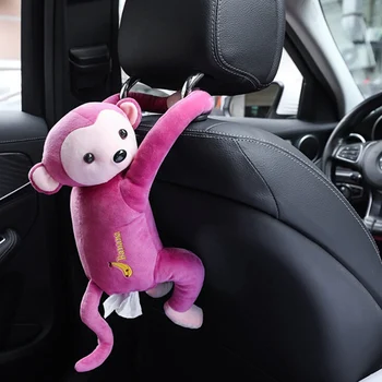 

Cute Tissue Box Monkey Design Decorative Hanging Tissue Paper Holder Dispenser Case Container Cover For Home Office Car