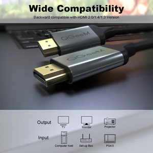 Image 5 - QGeeM 8K كابل HDMI 48Gbps HDMI 2.1 إلى سلك HDMI لأجهزة Xiaomi Xbox Serries X PS5 PS4 Chromebook أجهزة الكمبيوتر المحمولة 120 هرتز ذكر إلى ذكر HDMI مقسم كابل رقمي سلك 4K منفذ HDMI   كابل 1 متر HDMI كابل 2.1 كابل HDMI