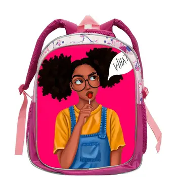 

Black Arts African Girl 12.5/14/16 Inch School Backpack for Teenager School Backpack Boy and Girl Children Backpack Mochila