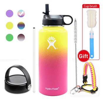 

18/32/40oz Hydro Flask Stainless Steel Water Bottle Vacuum Insulated Flask Wide Mouth Outdoors Sports Bottle
