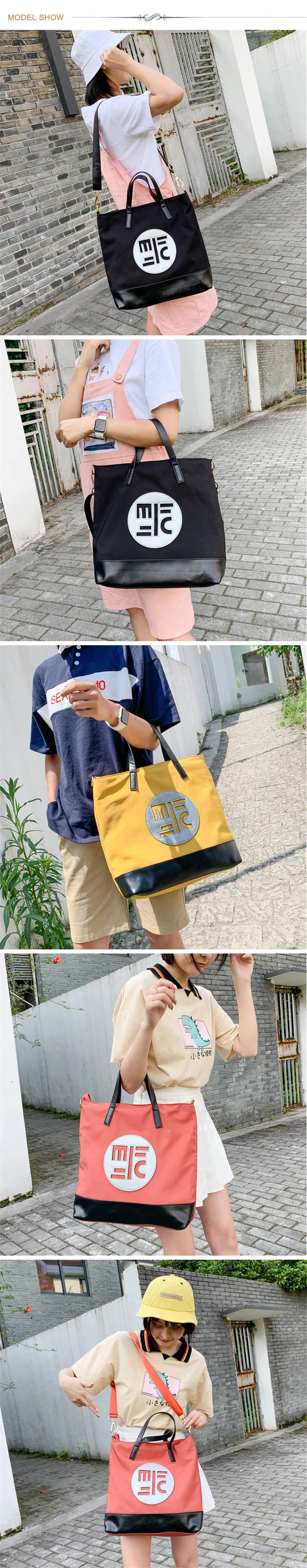 Women Large Capacity Handbags New Fashion Nylon Waterproof Shoulder Bag Shopping Travel Casual Tote Crossbody City Bags For Girl