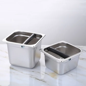 

S/L Coffee Knock Container Box Espresso Knock Box Coffee Machine Waste Slag Bucket Handle Coffee Residue Bucket Grind Waste Bin