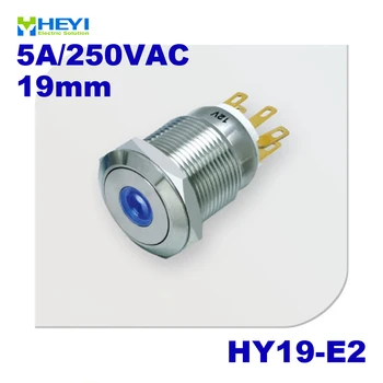 

Stainless HY19-E2 1NO 1NC/2NO 2NC momentary/self-locking waterproof light push button with pin