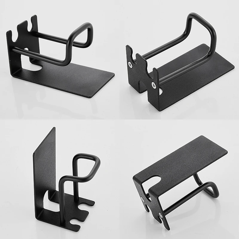 Self-adhesive Bathroom Cup Holder Black Toothbrush Holder Bathroom Accessories Metal Wall Cup ML7002